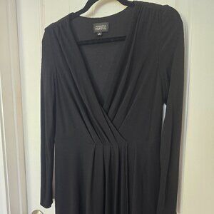 Adriana Papell Slinky Black Long-sleeve Little Black Dress Size 6